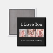 Vater I Liebe You Baby Foto Magnet (Vorderseite/Rückseite)