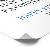 Vater, ich bin dein Lieblings-Kindertagesplakat Poster (Ecke)