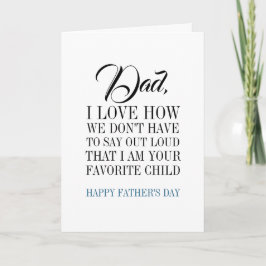 Vater, ich bin deine Lieblings-Kindertageskarte Karte