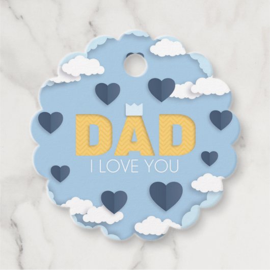 Vater, ich Liebe dich, Vater Geschenkanhänger (Vorderseite)