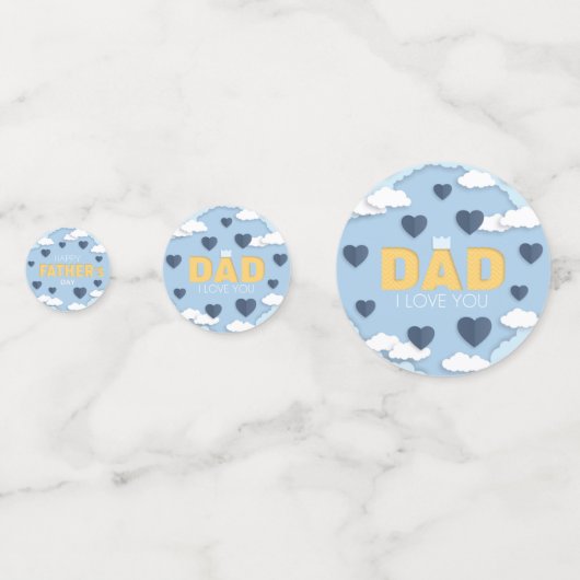 Vater, ich Liebe dich, Vater Konfetti (Rückseiten)