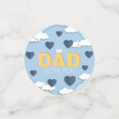 Vater, ich Liebe dich, Vater Konfetti (Klein Vorderseite)