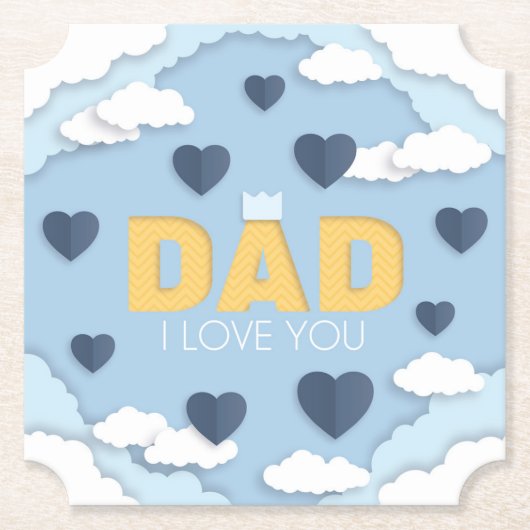Vater, ich Liebe dich, Vater Untersetzer (Vorderseite)