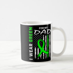 Vater ich trage Grün für meinen Vater Nierenerkran Kaffeetasse