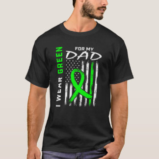 Vater ich trage Grün für meinen Vater Nierenerkran T-Shirt