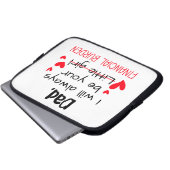 Vater, ich werde immer dein kleines Mädchen sein, Laptopschutzhülle (Vorne Knopf)