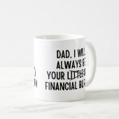 Vater Ich werde immer Ihre finanzielle Belastung Kaffeetasse (VorderseiteRechts)