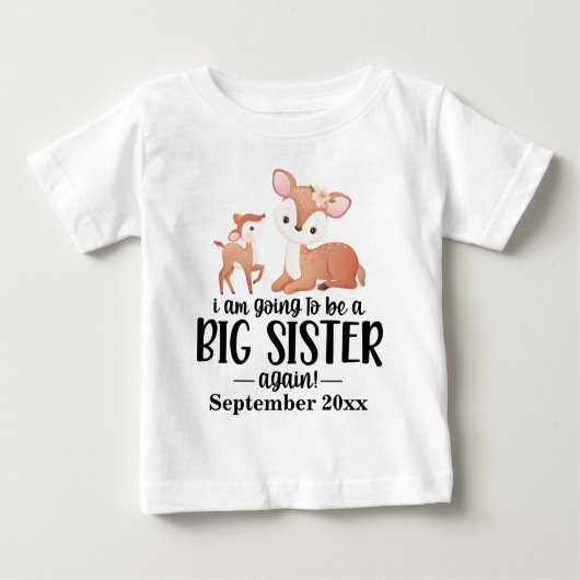 Vater, ich werde wieder eine große Schwester! Baby T-shirt (Vorderseite)