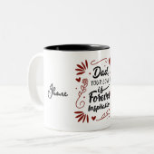 Vater Ihre Liebe ist für immer Inspiration Zitat T Zweifarbige Tasse (Vorderseite Links)