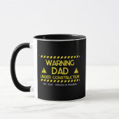 Vater-im-Aufbau-Warnungsdesign Tasse (Links)