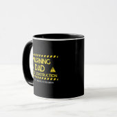 Vater-im-Aufbau-Warnungsdesign Tasse (Vorderseite Links)