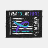 Vater im Gesetz Selbstmordbewusstsein Amerika Fleecedecke (Vorderseite (Horizontal))