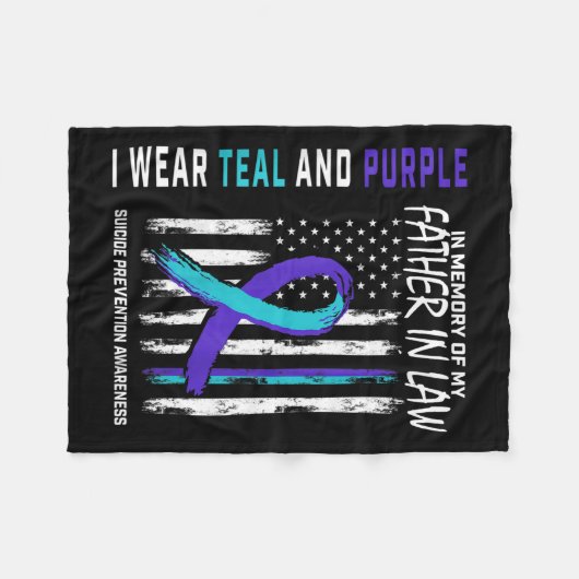 Vater im Gesetz Selbstmordbewusstsein Amerika Fleecedecke (Vorderseite (Horizontal))