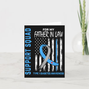 Vater im Gesetz Typ 1 Diabetes Shirt Flag Unterstü Karte