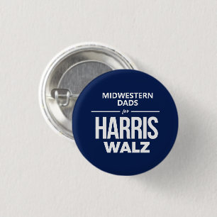 Väter im Mittleren Westen für Harris Walz Button