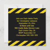 Vater im Party Bauwesen Einladung (Rückseite)