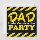 Vater im Party Bauwesen Einladung (Vorderseite)