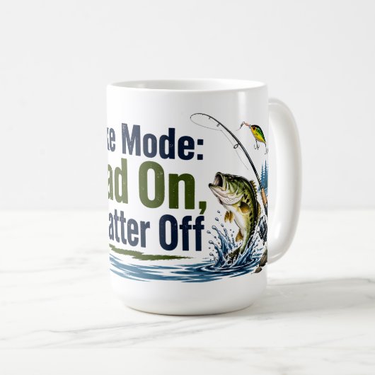 Vater im See-Modus: Kaffeetasse mit Angelmotiv (VorderseiteRechts)