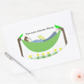 Vater in der Hängematte Ovaler Aufkleber (Umschlag)