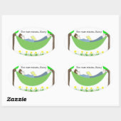 Vater in der Hängematte Ovaler Aufkleber (Blatt)