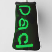 Vater in grüner Neon Golf Headcover (Rotieren 90)