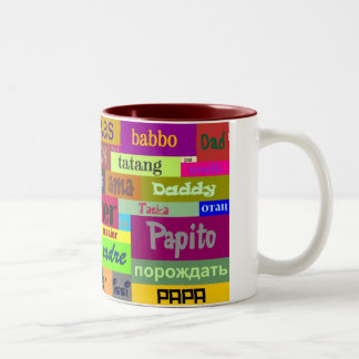 Vater in irgendeiner SprachTasse Zweifarbige Tasse