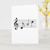 Vater in Musiknoten geschrieben Karte (Gelbe Blume)