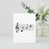 Vater in Musiknoten geschrieben Postkarte (Stehend Vorderseite)