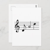 Vater in Musiknoten geschrieben Postkarte (Vorne/Hinten)