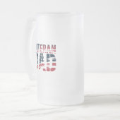 Vater in Rot, Weiß und Blau Mattglas Bierglas (Vorderseite Links)