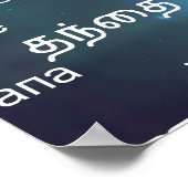 Vater in vielen verschiedenen Weltsprachen - Blau Poster (Ecke)