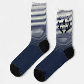 Vater Initial Socken Hirschgeweih Crew Socken (Linkes Detail)