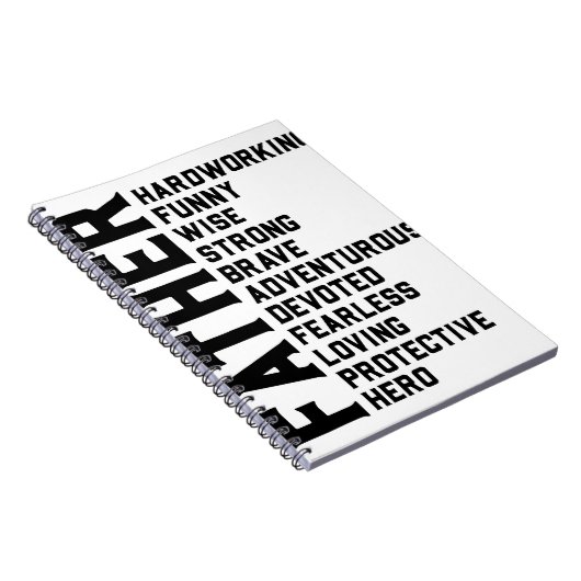 Vater inspiriert motivierend positive Visionen Notizblock (Rechte Seite)