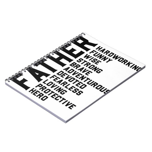 Vater inspiriert motivierend positive Visionen Notizblock (Linke Seite)