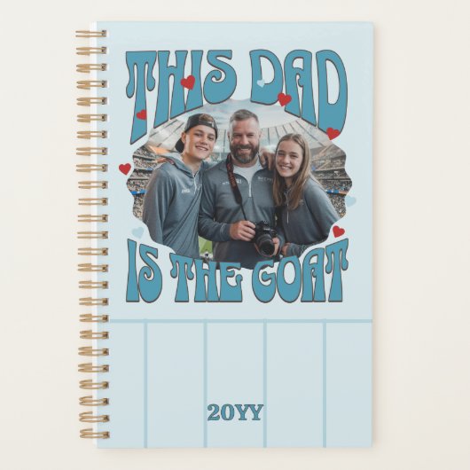 Vater ist das Foto der Ziege Blue Red Retro Planer (Vorderseite)