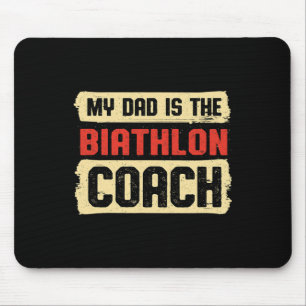 Vater ist der Biathlon Coach Väter Tag Biathlete P Mousepad