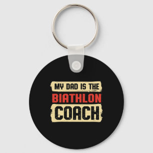 Vater ist der Biathlon Coach Väter Tag Biathlete P Schlüsselanhänger