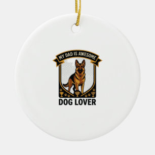 Vater ist ein toller Hundeliebhaber Deutscher Schä Keramik Ornament