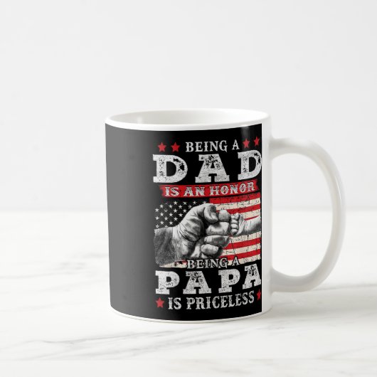 Vater ist eine Ehre, Papa zu sein ist unbezahlbar Kaffeetasse (Rechts)