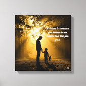 🖼️ Vater ist jemand, den du in die Mauer schaust Leinwanddruck (Vorderseite)