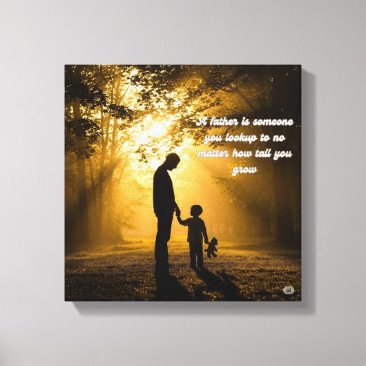 🖼️ Vater ist jemand, den du in die Mauer schaust Leinwanddruck (Vorderseite)