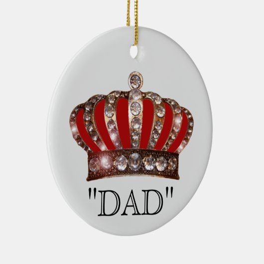 Vater ist "KING" Keramik Ornament (Rechts)