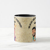 "Vater ist mein Held" Tasse des Vaters (Zentrum)