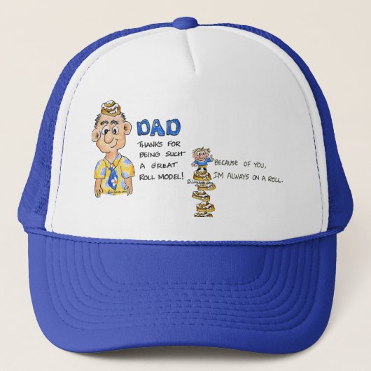 Vater ist mein ROLL-Modell - Funny Hat Truckerkappe (Vorderseite)