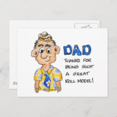 Vater ist mein ROLL-Modell Postkarte (Vorne/Hinten)