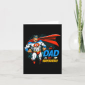 Vater ist mein Superhelden Kinder Cooles Comic des Karte (Vorderseite)