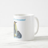 Vater ist Phantastisch Pinguine Weiße Tasse (VorderseiteRechts)