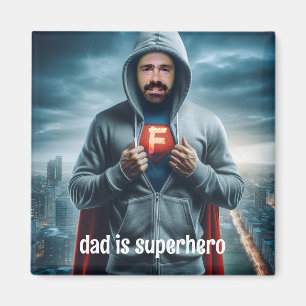 Vater ist Superheld Magnet