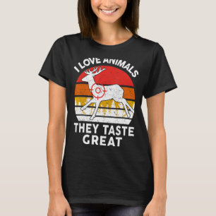Vater Jagd-Shirt Liebe Tiere Sie große lustige Hu T-Shirt
