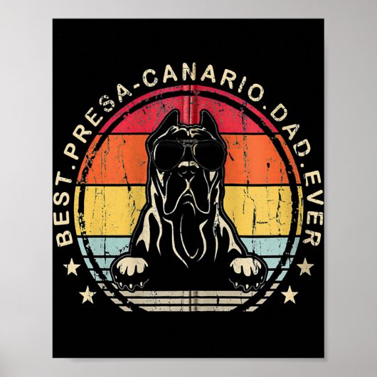 Vater je Cooler Vater Retro Stil Beste Präsentatio Poster (Vorne)